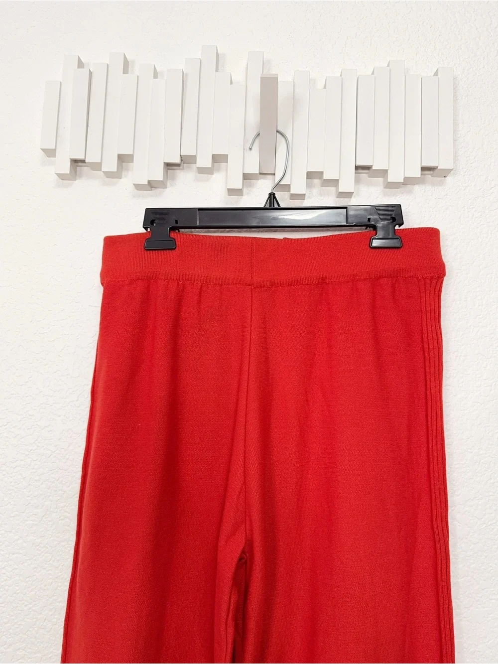 FME Bright Red Knit Sweater Wide Leg Pants Two Piece Matching Set NWOT